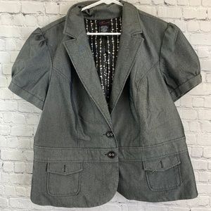 Torrid gray button up jacket
